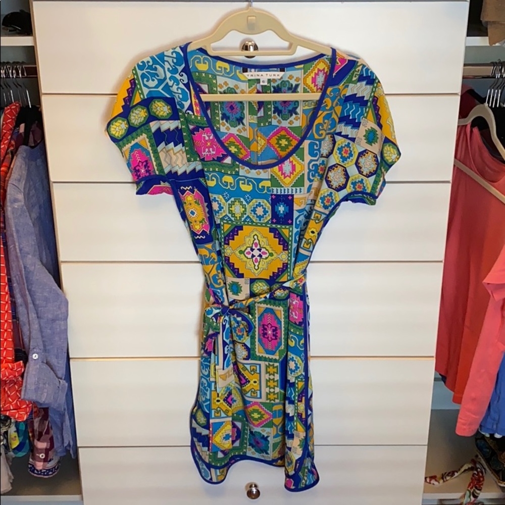 Trina Turk Pattern Silk Dress